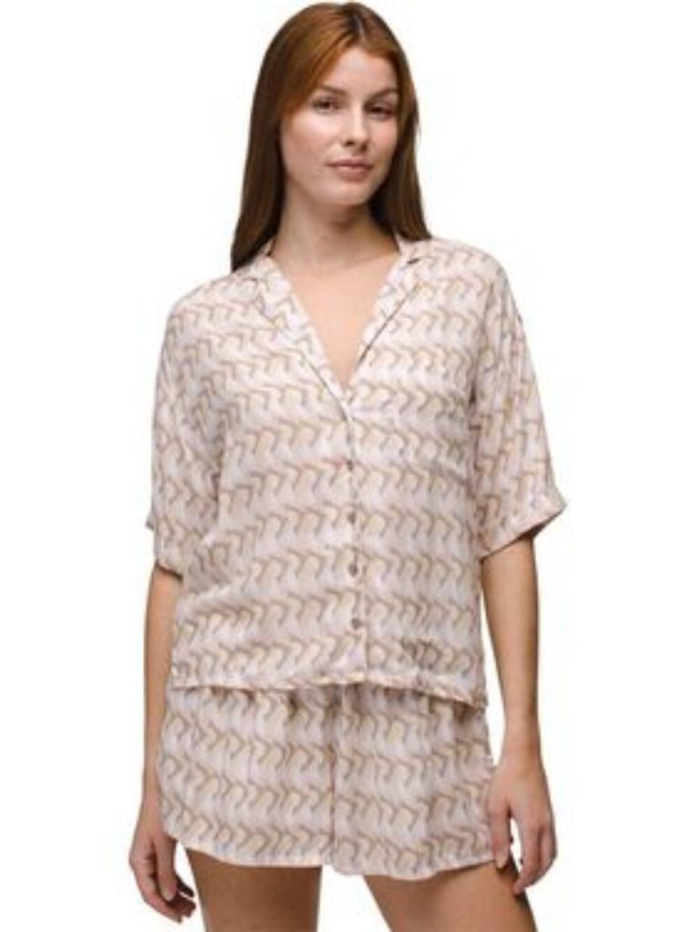 prAna Iguala Top Women's XS Willow Retro Geo NEW WITH TAGS